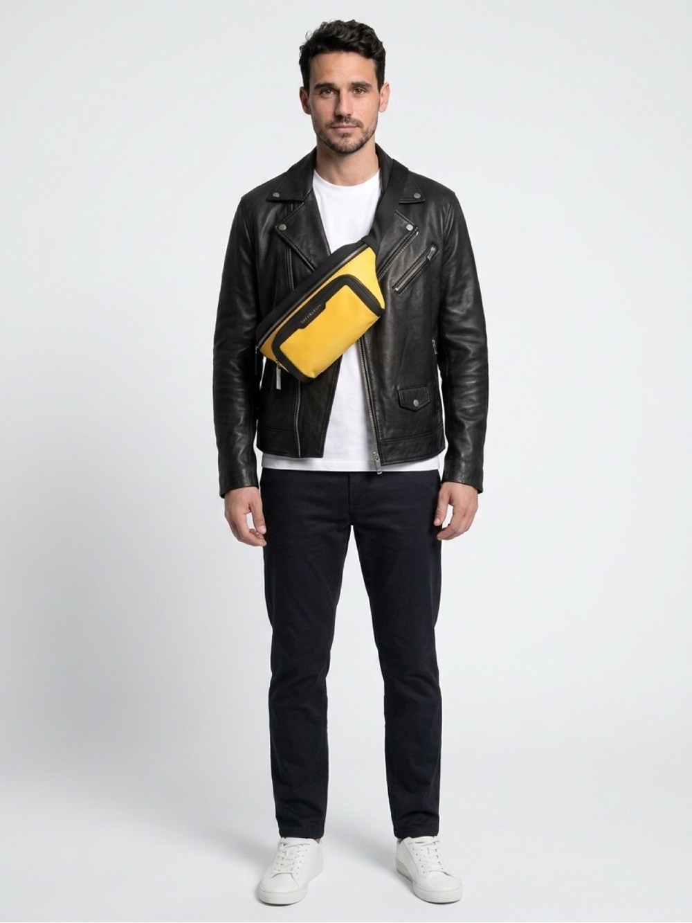 Michael Kors Black and Yellow Belt/Waist Bag